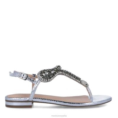 Menbur mujer bertagia 204L3528 zapato casual elegante plata