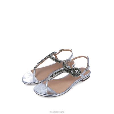 Menbur mujer bertagia 204L3528 zapato casual elegante plata