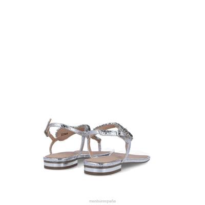 Menbur mujer bertagia 204L3528 zapato casual elegante plata
