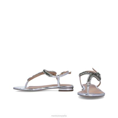 Menbur mujer bertagia 204L3528 zapato casual elegante plata