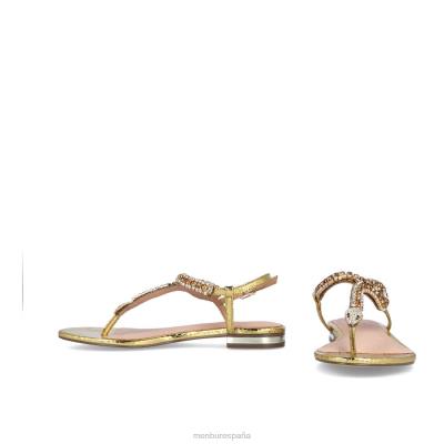 Menbur mujer bertagia 204L470 zapato casual elegante oro