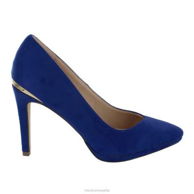 Menbur mujer se esforzó 204L384 zapato casual elegante azul medio