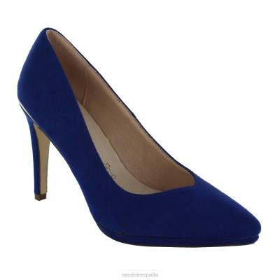 Menbur mujer se esforzó 204L384 zapato casual elegante azul medio