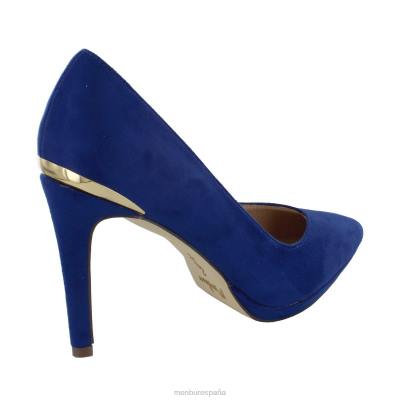 Menbur mujer se esforzó 204L384 zapato casual elegante azul medio
