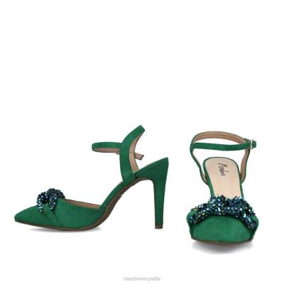 Menbur mujer éter 204L4810 tacones altos verde