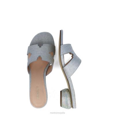 Menbur mujer cantagallo 204L5840 tacones medios y bajos plata