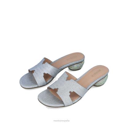 Menbur mujer cantagallo 204L5840 tacones medios y bajos plata