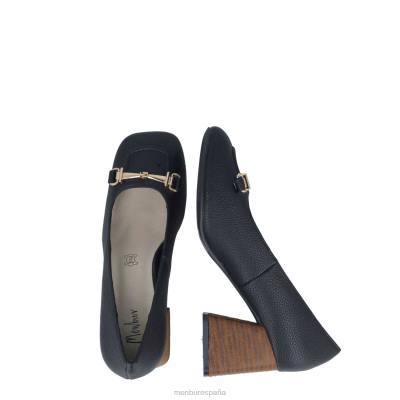 Menbur mujer coral 204L1633 tacones medios y bajos negro
