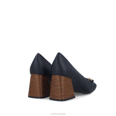 Menbur mujer coral 204L1633 tacones medios y bajos negro