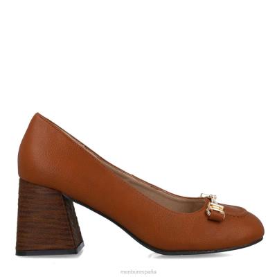 Menbur mujer coral 204L5622 tacones medios y bajos marrón