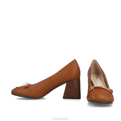 Menbur mujer coral 204L5622 tacones medios y bajos marrón