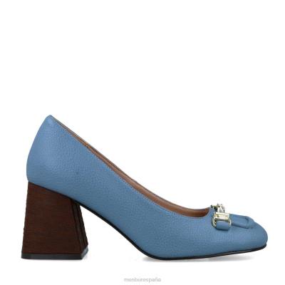 Menbur mujer coral 204L5625 tacones medios y bajos azul claro