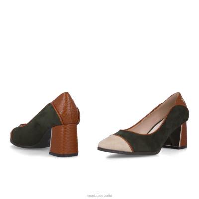 Menbur mujer corisia 204L5884 tacones medios y bajos verde