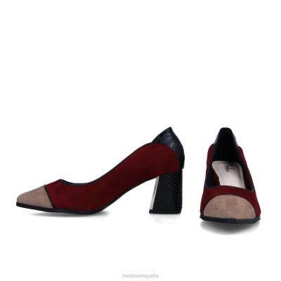 Menbur mujer corisia 204L5885 tacones medios y bajos rojo