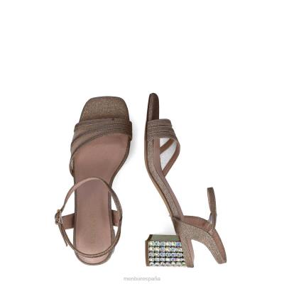 Menbur mujer cornalina 204L1649 tacones medios y bajos oro