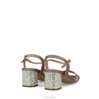 Menbur mujer cornalina 204L1649 tacones medios y bajos oro
