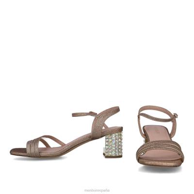 Menbur mujer cornalina 204L1649 tacones medios y bajos oro