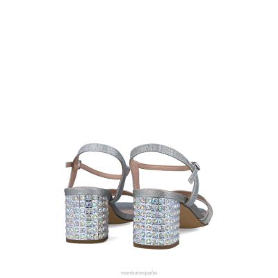 Menbur mujer cornalina 204L5665 tacones medios y bajos plata