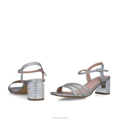 Menbur mujer cornalina 204L5665 tacones medios y bajos plata