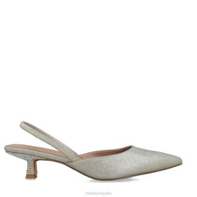 Menbur mujer cornalina 204L5702 tacones medios y bajos oro