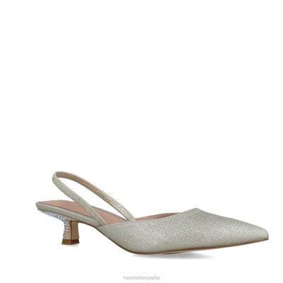 Menbur mujer cornalina 204L5702 tacones medios y bajos oro