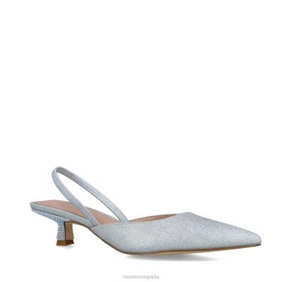 Menbur mujer cornalina 204L5703 tacones medios y bajos plata