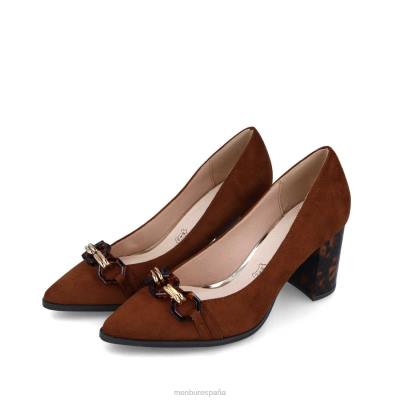 Menbur mujer cornello 204L1741 tacones medios y bajos marrón