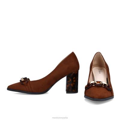 Menbur mujer cornello 204L1741 tacones medios y bajos marrón