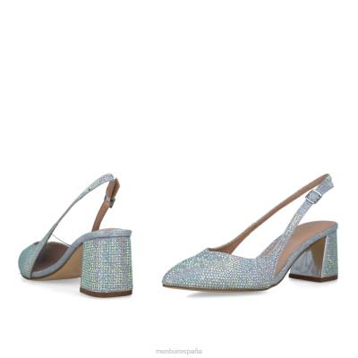 Menbur mujer corvo 204L1589 tacones medios y bajos plata