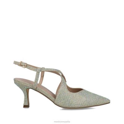 Menbur mujer corvo 204L1605 tacones medios y bajos oro