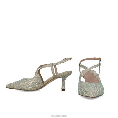 Menbur mujer corvo 204L1605 tacones medios y bajos oro