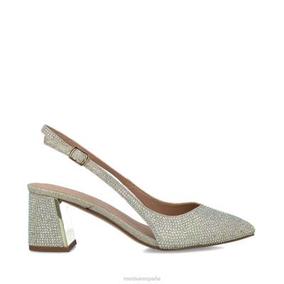 Menbur mujer corvo 204L5557 tacones medios y bajos oro