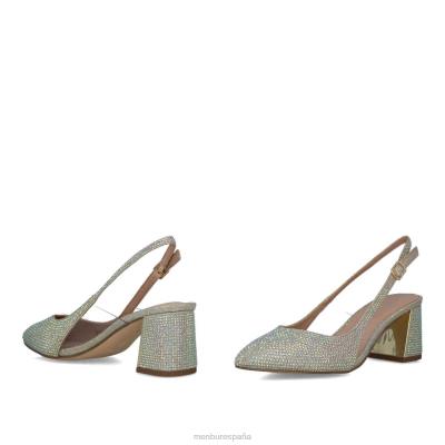 Menbur mujer corvo 204L5557 tacones medios y bajos oro