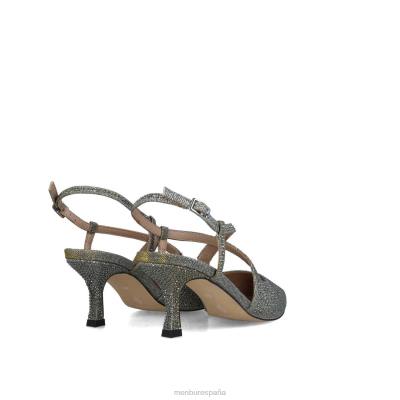 Menbur mujer corvo 204L5574 tacones medios y bajos gris