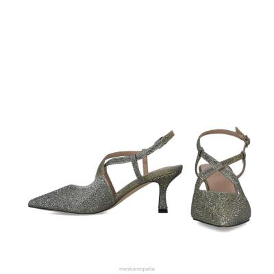 Menbur mujer corvo 204L5574 tacones medios y bajos gris