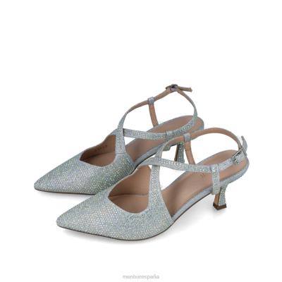 Menbur mujer corvo 204L5575 tacones medios y bajos plata