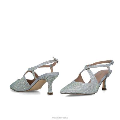 Menbur mujer corvo 204L5575 tacones medios y bajos plata
