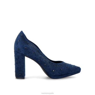 Menbur mujer estereotipo 204L2166 tacones medios y bajos azul oscuro