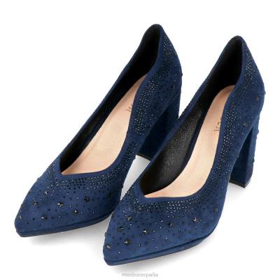 Menbur mujer estereotipo 204L2166 tacones medios y bajos azul oscuro