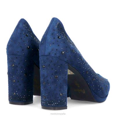 Menbur mujer estereotipo 204L2166 tacones medios y bajos azul oscuro