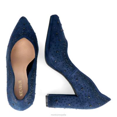 Menbur mujer estereotipo 204L2166 tacones medios y bajos azul oscuro