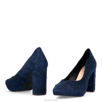 Menbur mujer estereotipo 204L2166 tacones medios y bajos azul oscuro