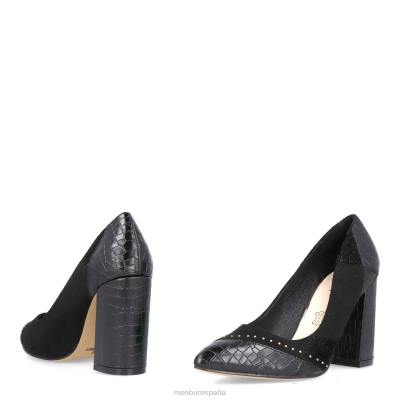 Menbur mujer sorgoño 3 204L2112 tacones medios y bajos negro